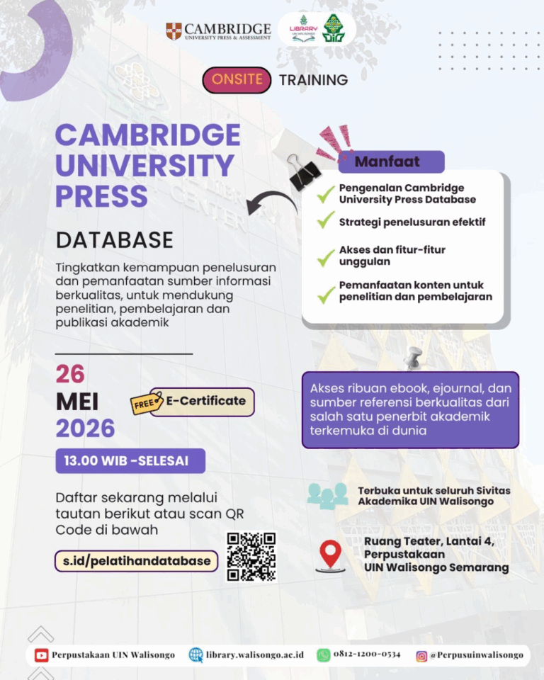 Pelatihan Cambridge University Press Database